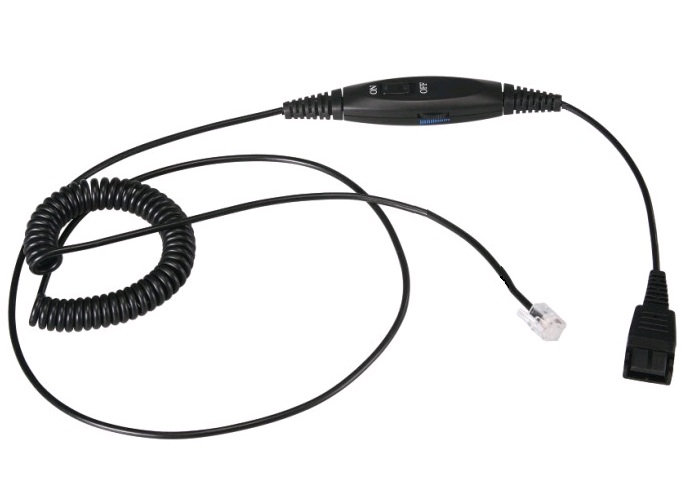 Cordon rj9 et qd Jabra avec variation de volume d'écoute et mute