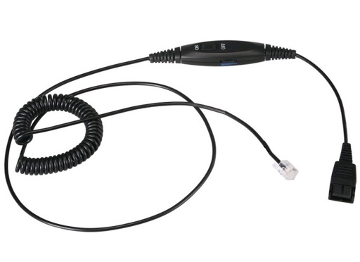 [MDQD01] Cordon rj9 et qd Jabra avec variation de volume d'écoute et mute